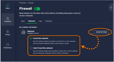 Avast Firewall Settings
