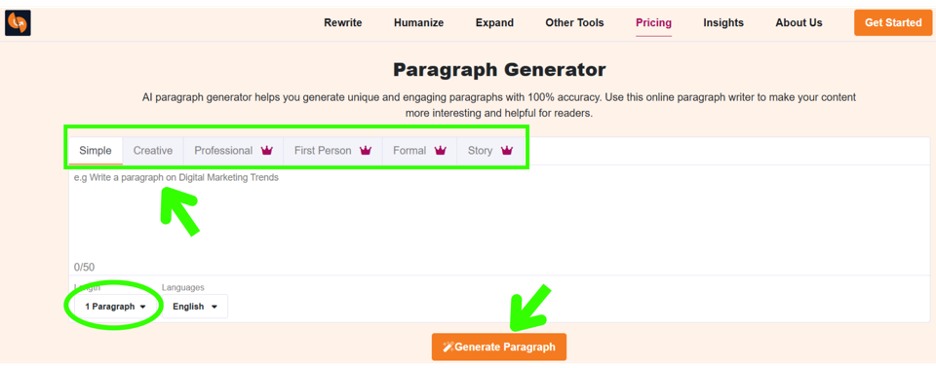Paragraph Generator