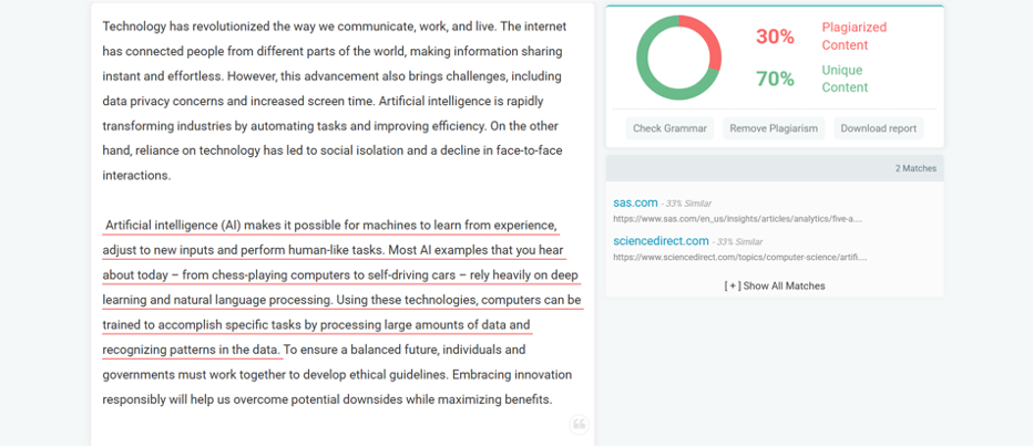 Plagiarism Checker