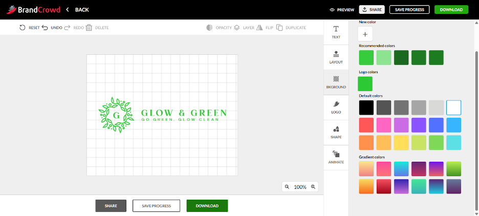 BrandCrowd Preview Your Design