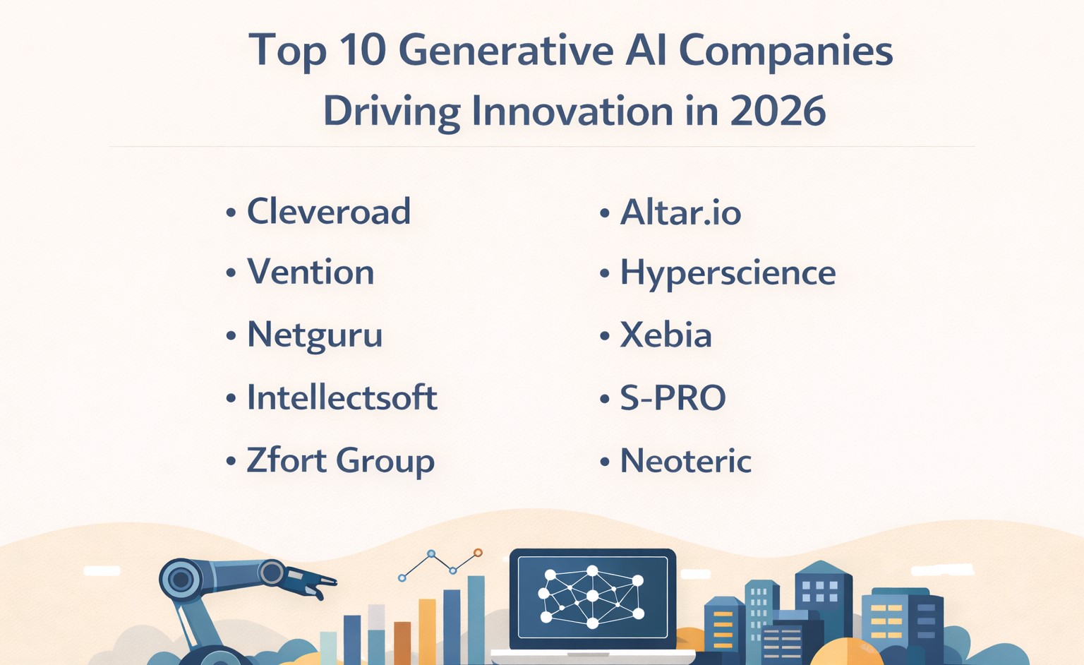 Top 10 generative AI